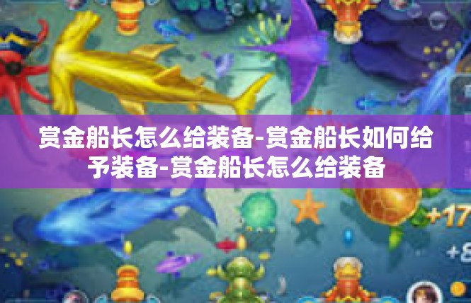 赏金船长怎么给装备-赏金船长如何给予装备-赏金船长怎么给装备