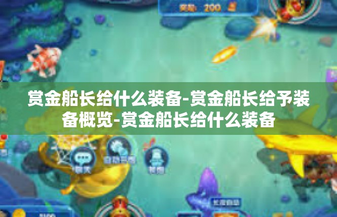 赏金船长给什么装备-赏金船长给予装备概览-赏金船长给什么装备