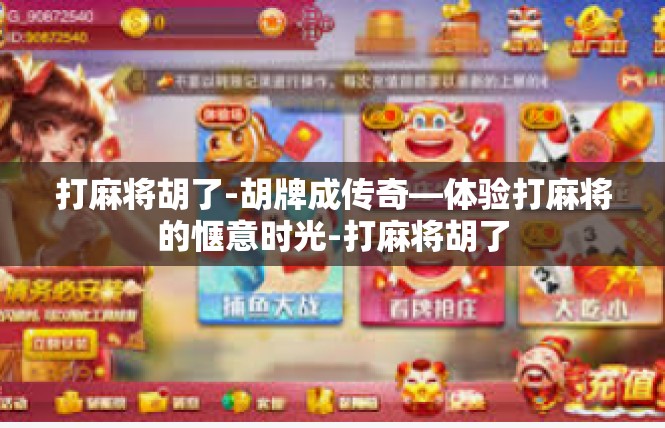 打麻将胡了-胡牌成传奇—体验打麻将的惬意时光-打麻将胡了