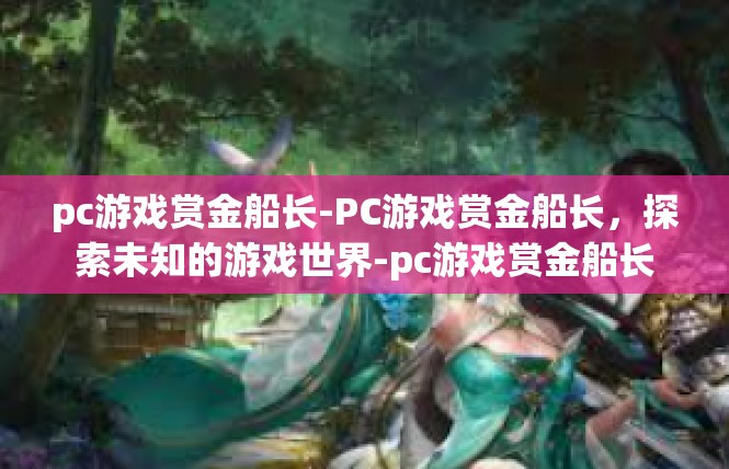 pc游戏赏金船长-PC游戏赏金船长，探索未知的游戏世界-pc游戏赏金船长