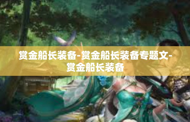 赏金船长装备-赏金船长装备专题文-赏金船长装备
