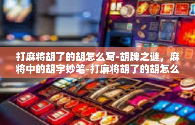 打麻将胡了的胡怎么写-胡牌之谜，麻将中的胡字妙笔-打麻将胡了的胡怎么写